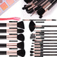 Real Perfection Makeup Brush Set 16 Pcs with 1 Eyebrow Razor Premium Synthetic Foundation Powder Concealers Eyeshadow Blush Makeup Brushes Make up Brushes Kit (Pink)