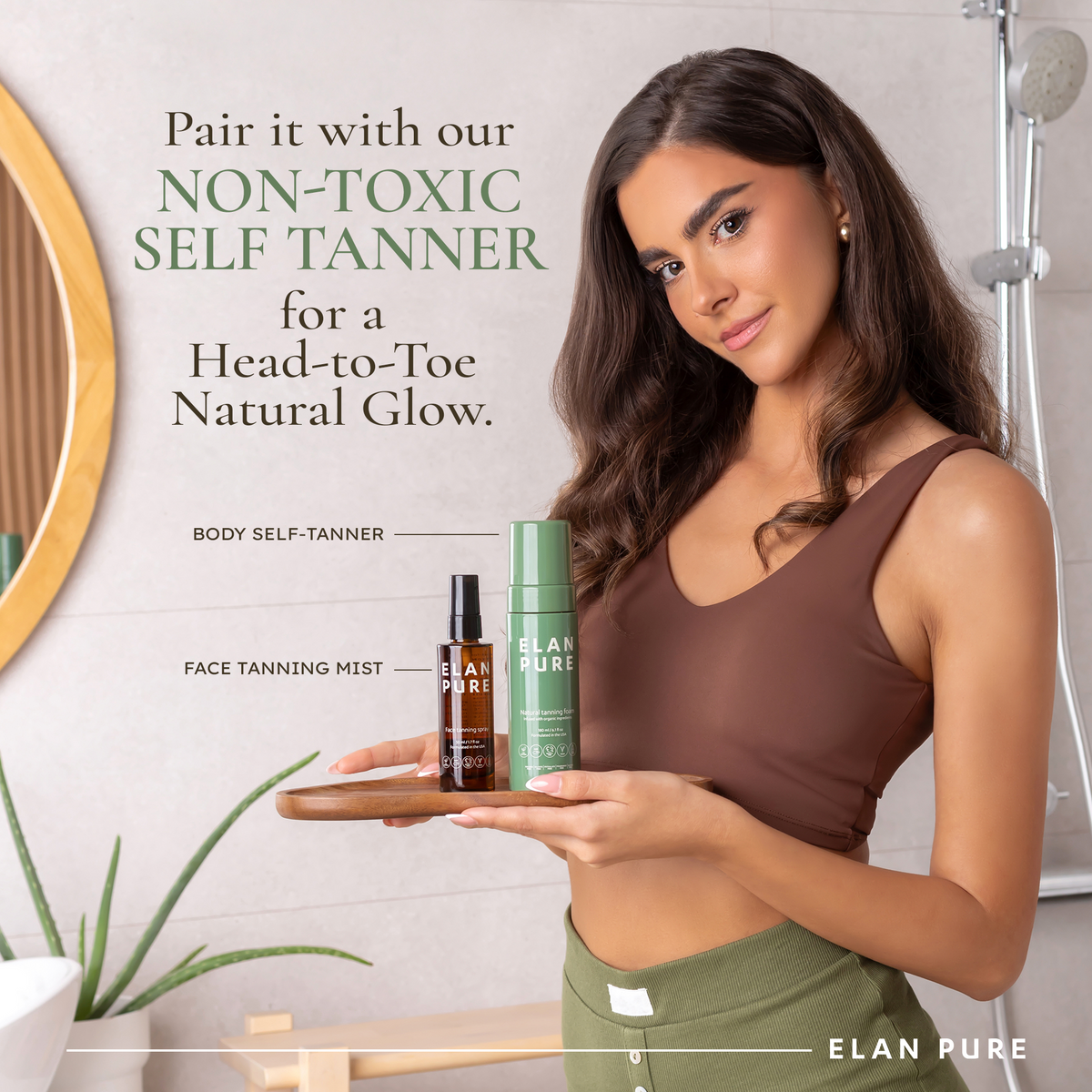 Non-Toxic Self Tanner | Skincare-First Self-Tanning Foam | Elan Pure